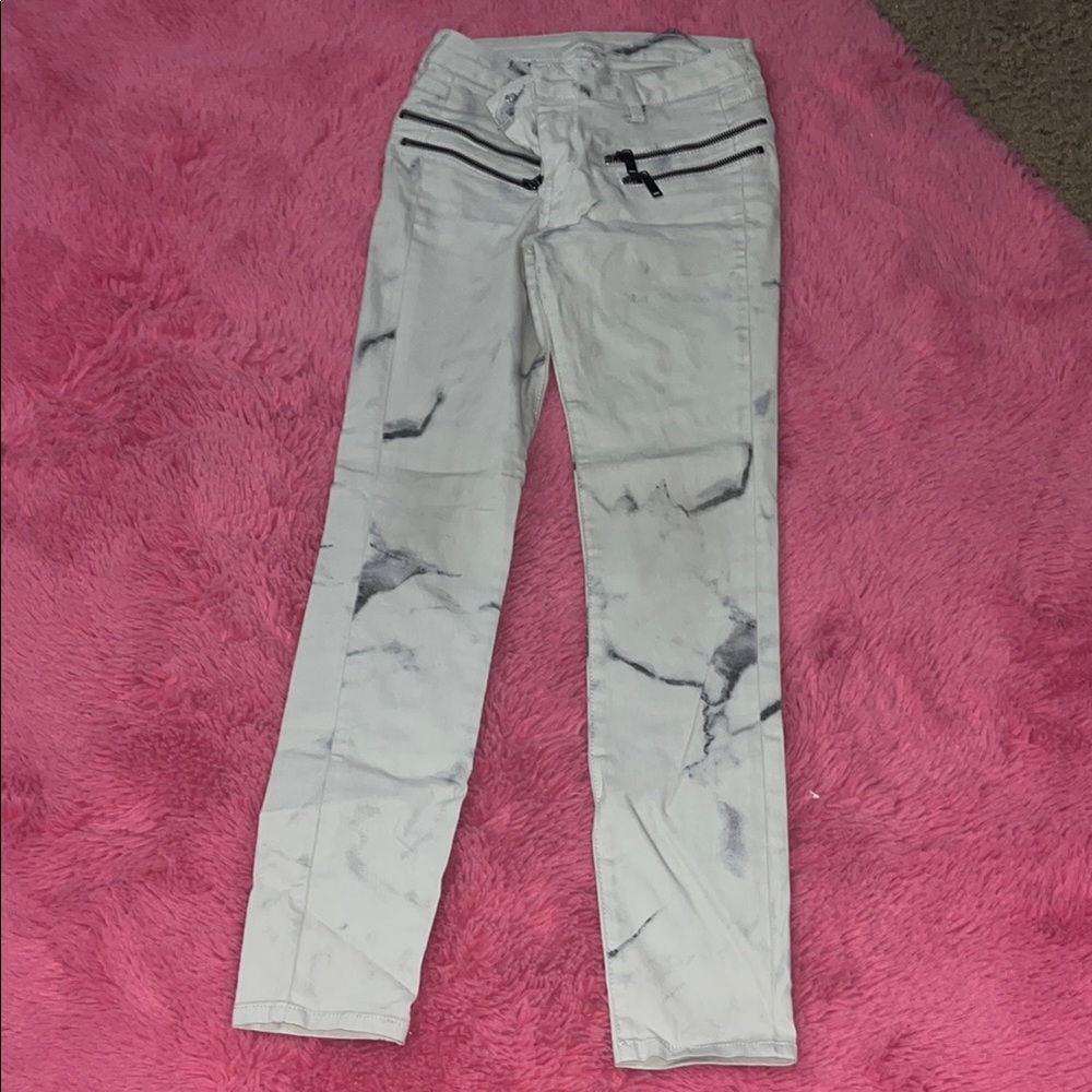 Stylish Marble Print Pants